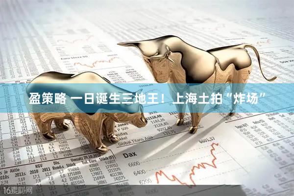 盈策略 一日诞生三地王！上海土拍“炸场”