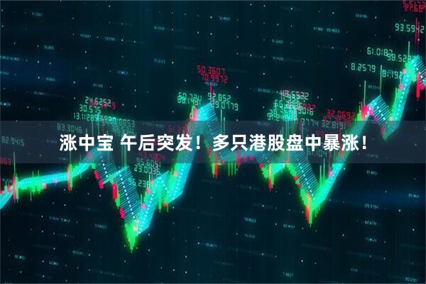 涨中宝 午后突发！多只港股盘中暴涨！