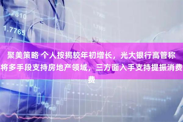聚美策略 个人按揭较年初增长，光大银行高管称将多手段支持房地产领域，三方面入手支持提振消费