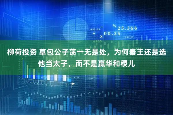柳荷投资 草包公子荡一无是处，为何秦王还是选他当太子，而不是嬴华和稷儿