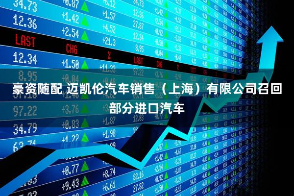 豪资随配 迈凯伦汽车销售（上海）有限公司召回部分进口汽车